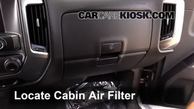 2015 Chevrolet Silverado 1500 LT 4.3L V6 FlexFuel Extended Cab Pickup Filtre à air (intérieur) Changement
